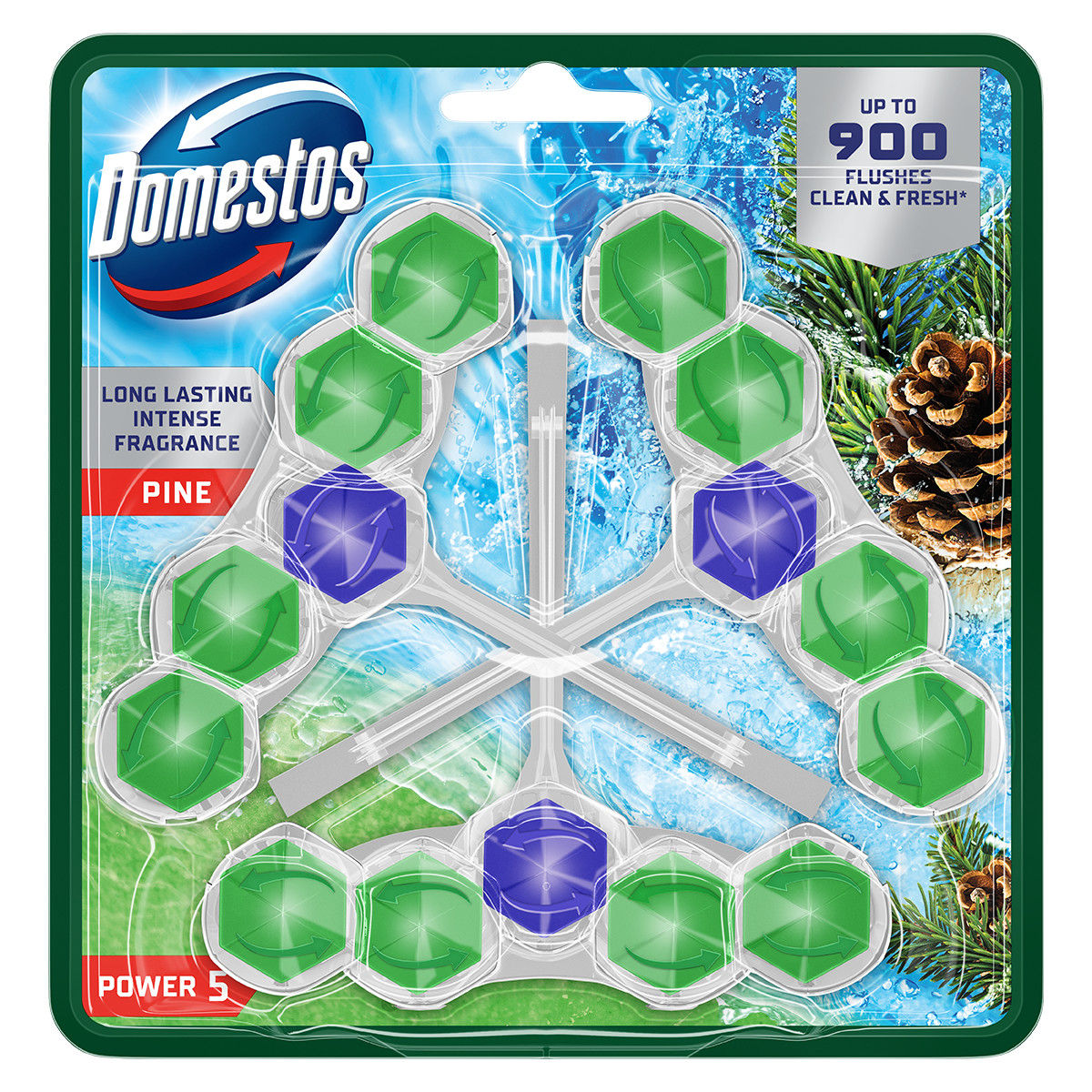 Domestos Power 5 pine x3