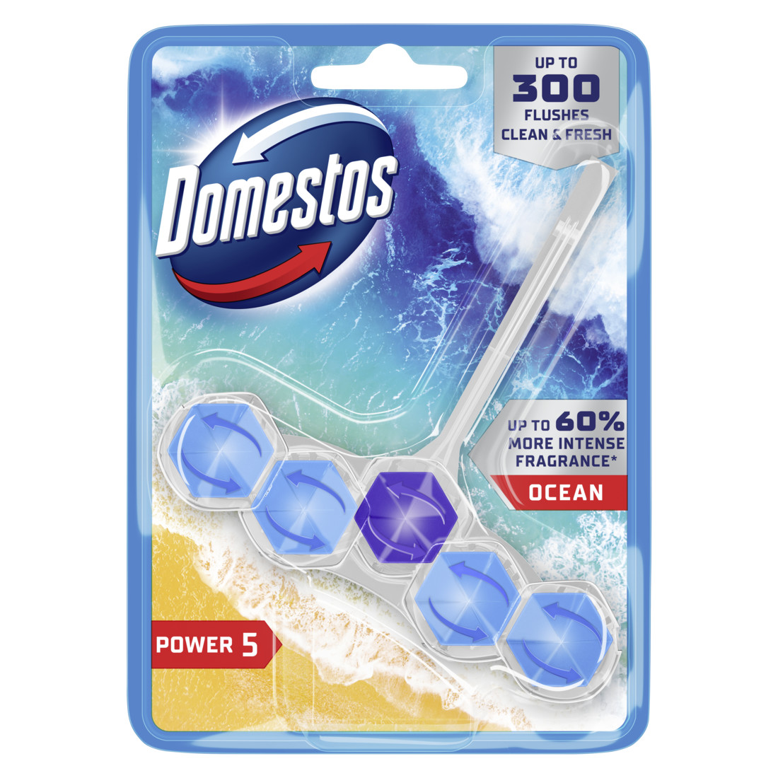 Domestos power5 wc frissítő blokk ocean