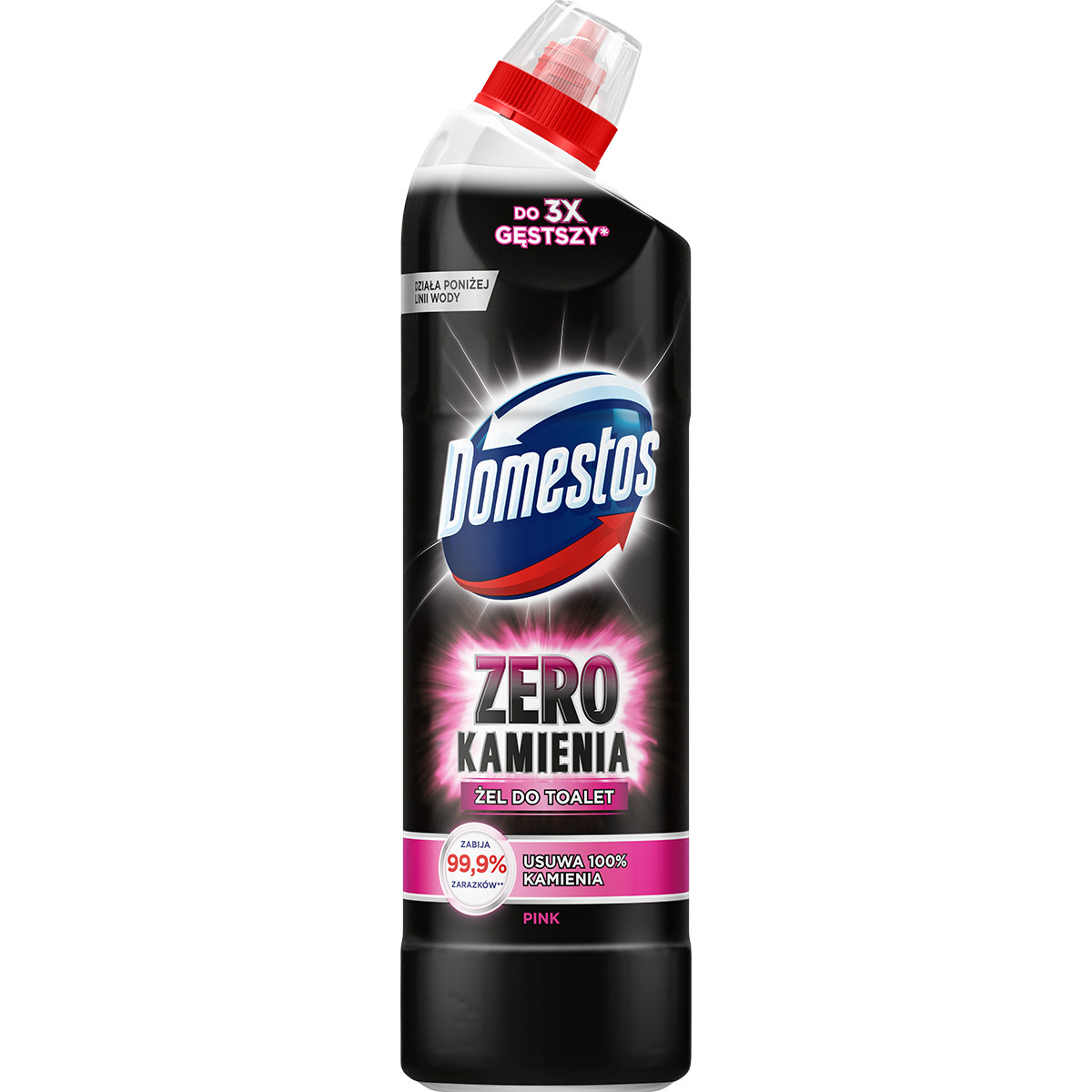 PŁYN DO CZYSZCZENIA TOALET DOMESTOS ZERO KAMIENIA PINK 750ML